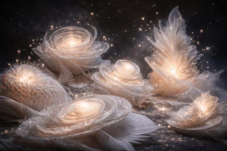 découvrez les cosmogonies lumineuses, des structures en papier fascinantes qui allient art et lumière pour créer des œuvres uniques et captivantes.