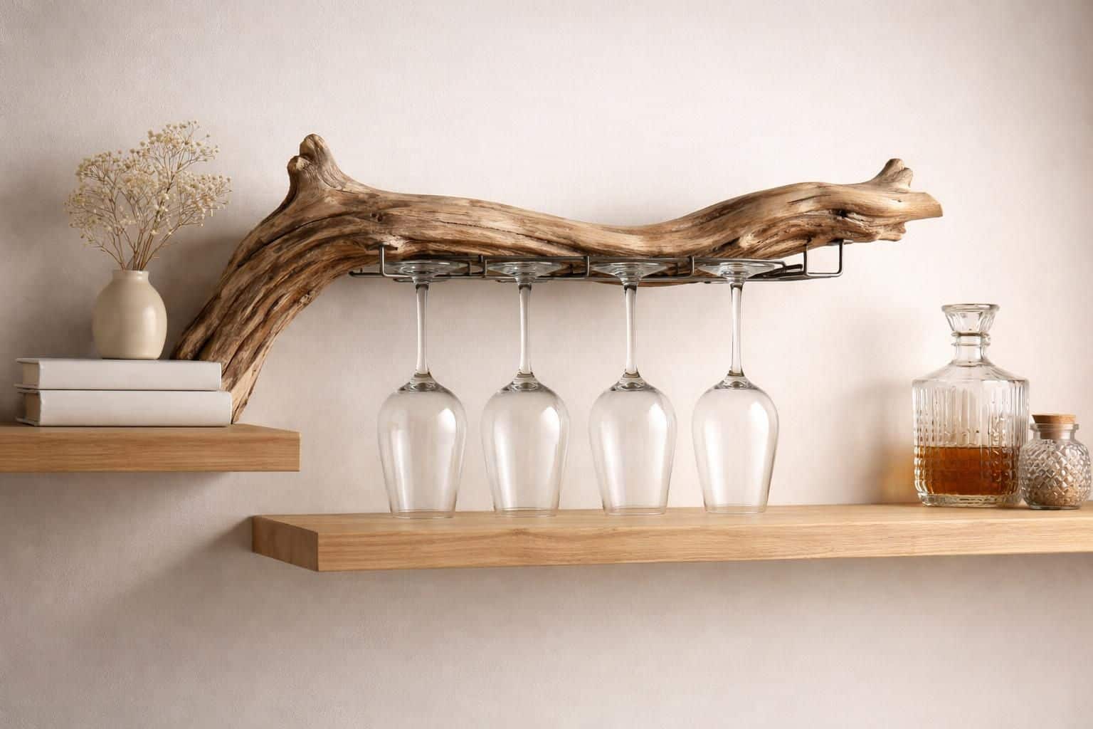 apprenez à transformer une branche de bois flotté en un porte-verres élégant grâce à ce tutoriel diy simple et créatif, idéal pour décorer votre intérieur avec style et originalité.