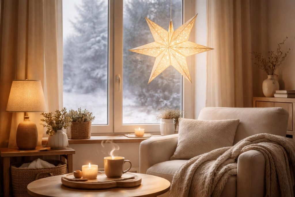 découvrez comment l'étoile lumineuse ikea apporte une touche chaleureuse et cosy à votre intérieur cet hiver, avec une déco simple et élégante.