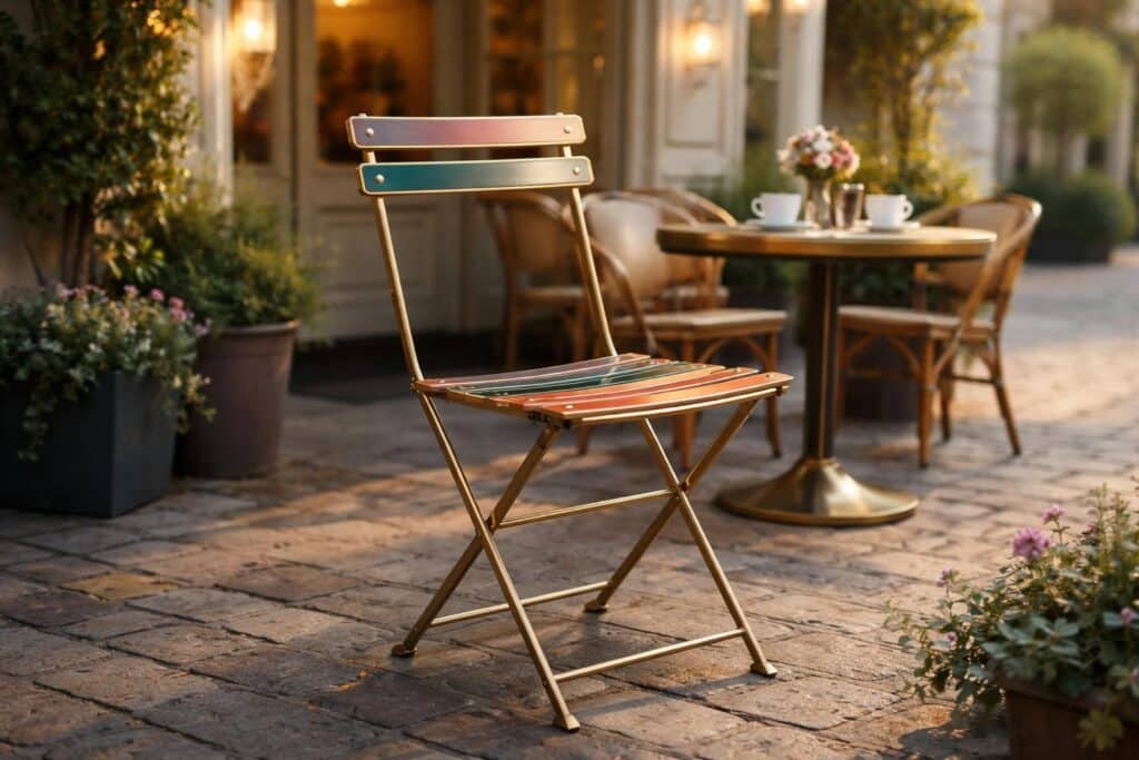 découvrez la chaise fermob bistro, une icône du design réinventée pour célébrer ses 125 ans d'élégance et de convivialité.