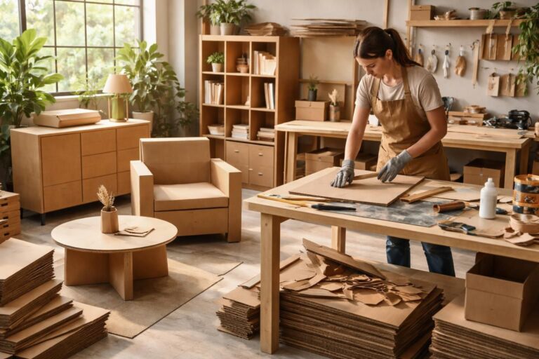 découvrez le shooting captivant des meubles en carton, révélant les coulisses du diy durable alliant créativité et respect de l’environnement.