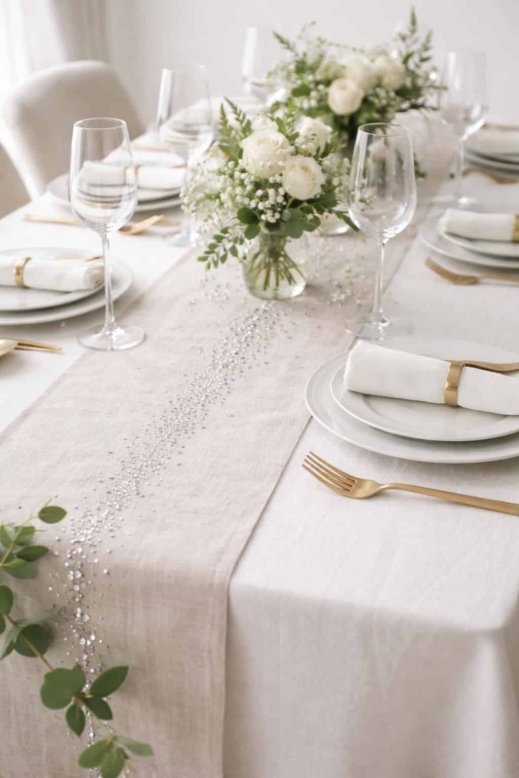 d&eacute;couvrez comment sublimer votre table avec des strass et une d&eacute;coration &eacute;l&eacute;gante, pour un r&eacute;sultat chic et raffin&eacute; sans exc&egrave;s.