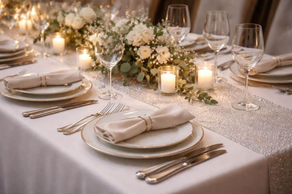 découvrez comment sublimer votre table avec des strass et une décoration élégante pour un rendu chic et raffiné, sans excès.